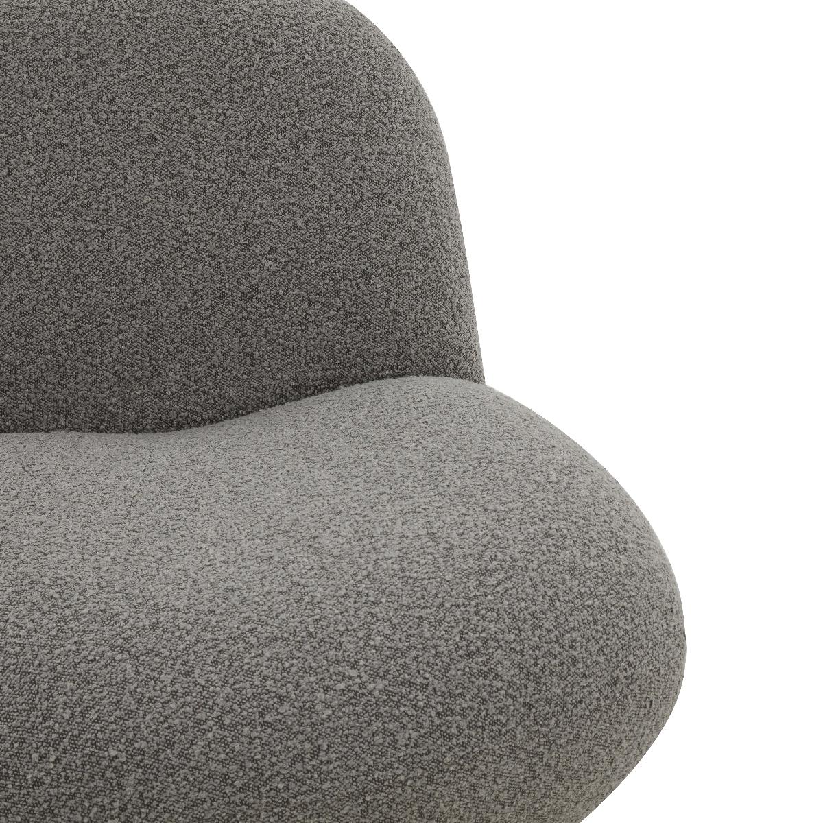Safavieh Couture Stevie Boucle Accent Chair - Light Grey / Black