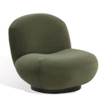 Safavieh Couture Stevie Boucle Accent Chair - Olive Green / Black