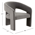 Safavieh Couture Roseanna Modern Accent Chair - Dark Grey