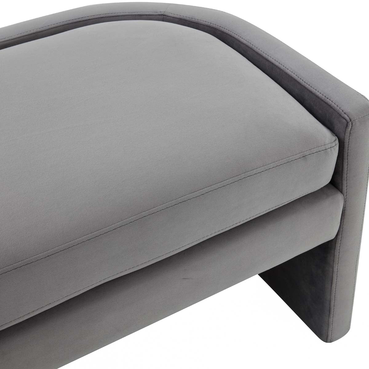 Safavieh Couture Rosabeth Curved Bench - Slate Grey