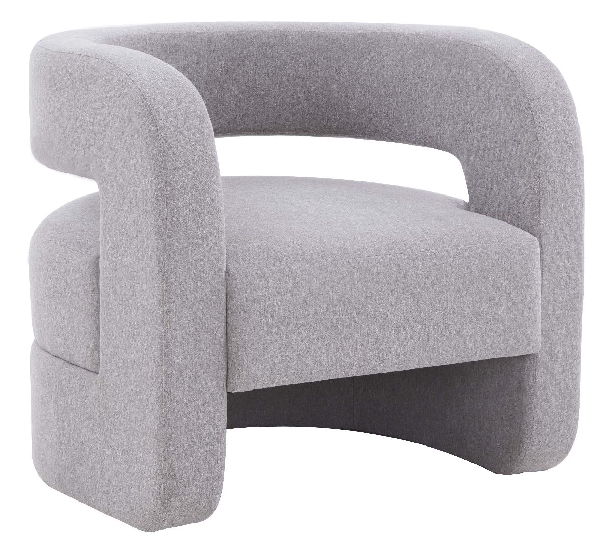 Safavieh Couture Anissa Barrel Back Accent Chair - Light Grey