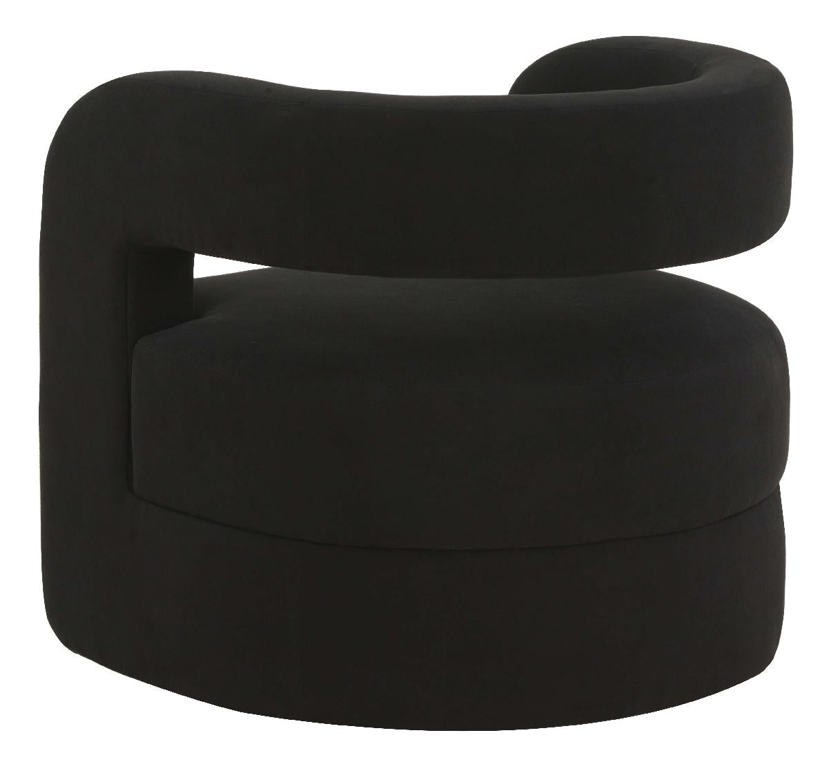 Safavieh Couture Anissa Barrel Back Accent Chair - Black