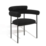 Safavieh Couture Jaslene Curved Back Dining Chair - Black / White