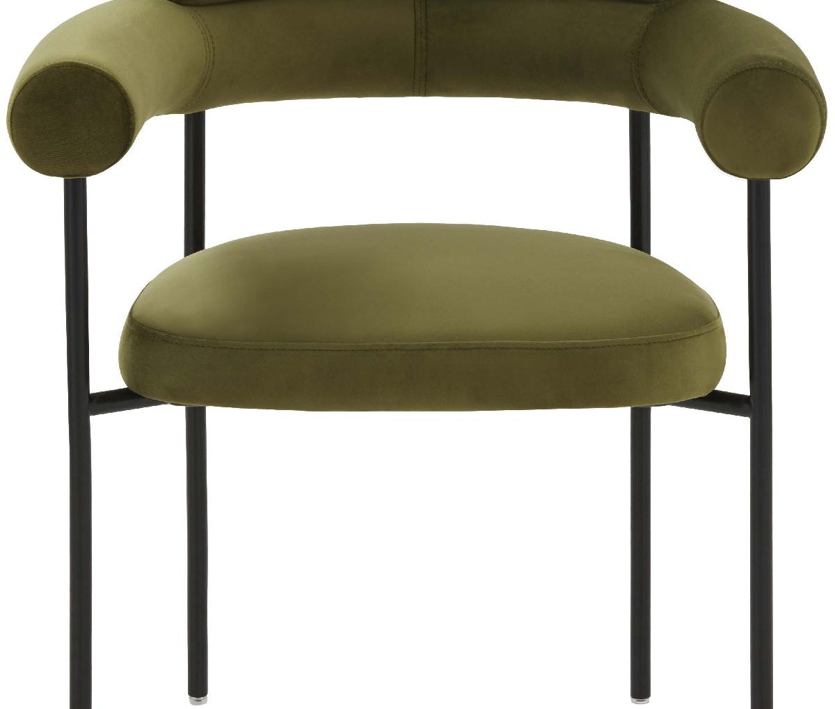 Safavieh Couture Jaslene Curved Back Dining Chair - Olive Green / Black