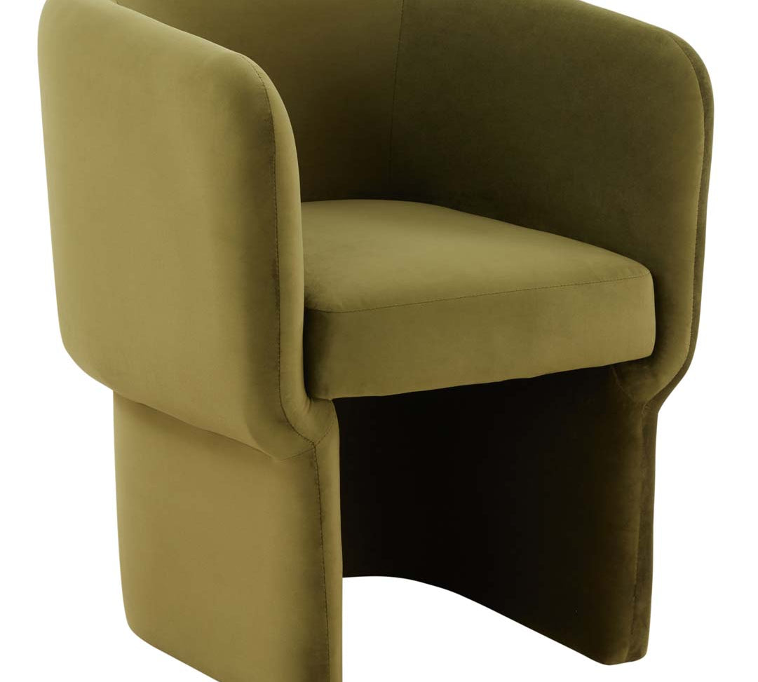 Safavieh Couture Wally Velvet Accent Chair - Olive Green