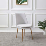 Safavieh Couture Rynaldo Upholstered Dining Chair - Light Grey / Gold