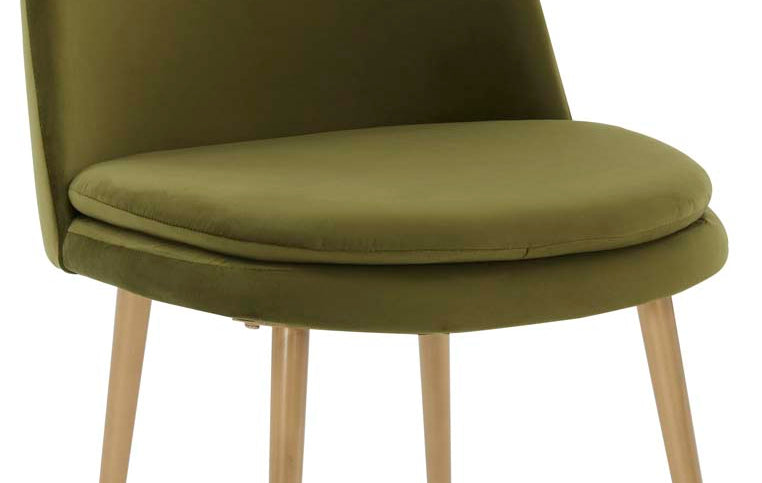 Safavieh Couture Rynaldo Upholstered Dining Chair - Olive Green / Gold