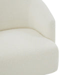 Safavieh Couture Pollyanne Boucle Swivel Accent Chair - Ivory / Gold