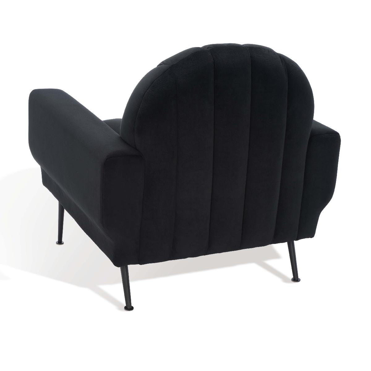Safavieh Couture Josh Channel Tufted Accent Chair - Black