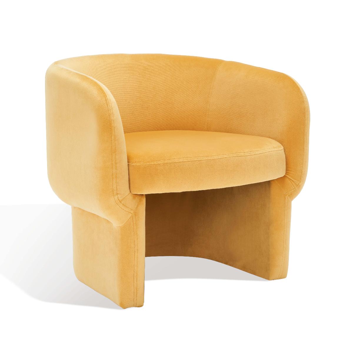 Safavieh Couture Kellyanne Boucle Modern Accent Chair - Mustard