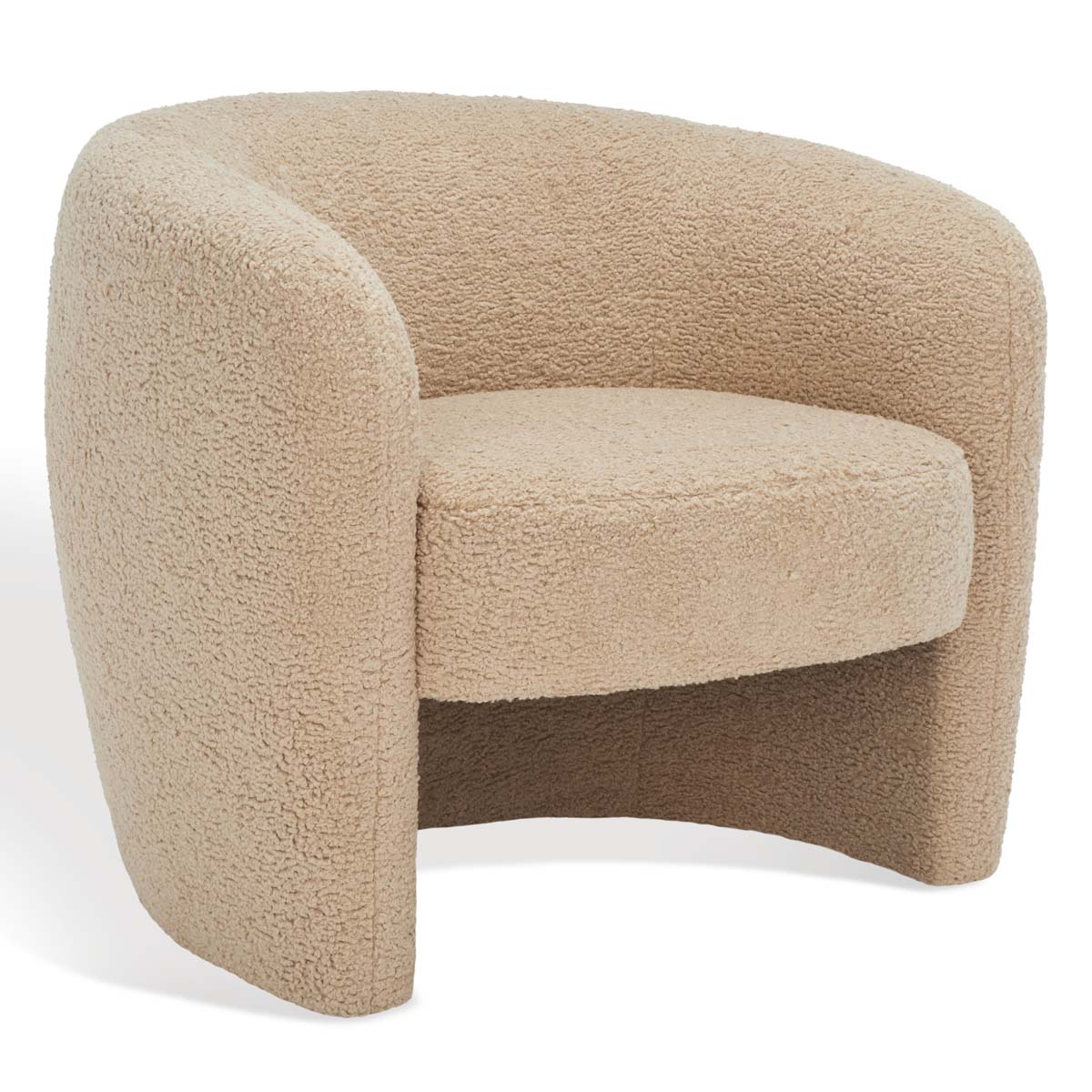 Safavieh Couture Everly Barrel Back Accent Chair - Light Brown