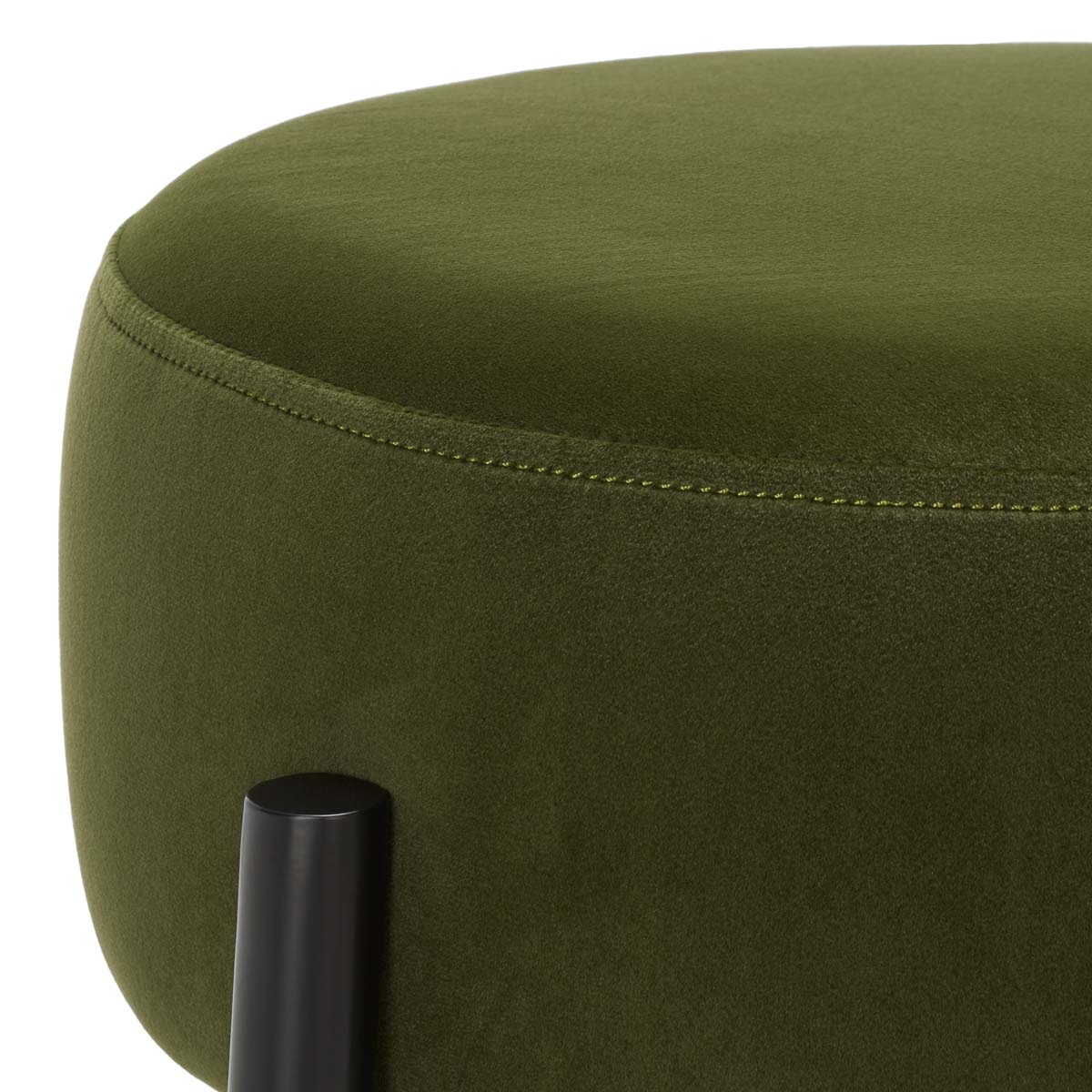 Safavieh Couture Paisleigh Boucle Metal Leg Counter Stool - Forest Green / Black