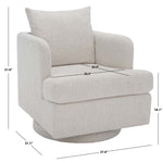 Safavieh Couture Abbelina Swivel Accent Chair - Taupe