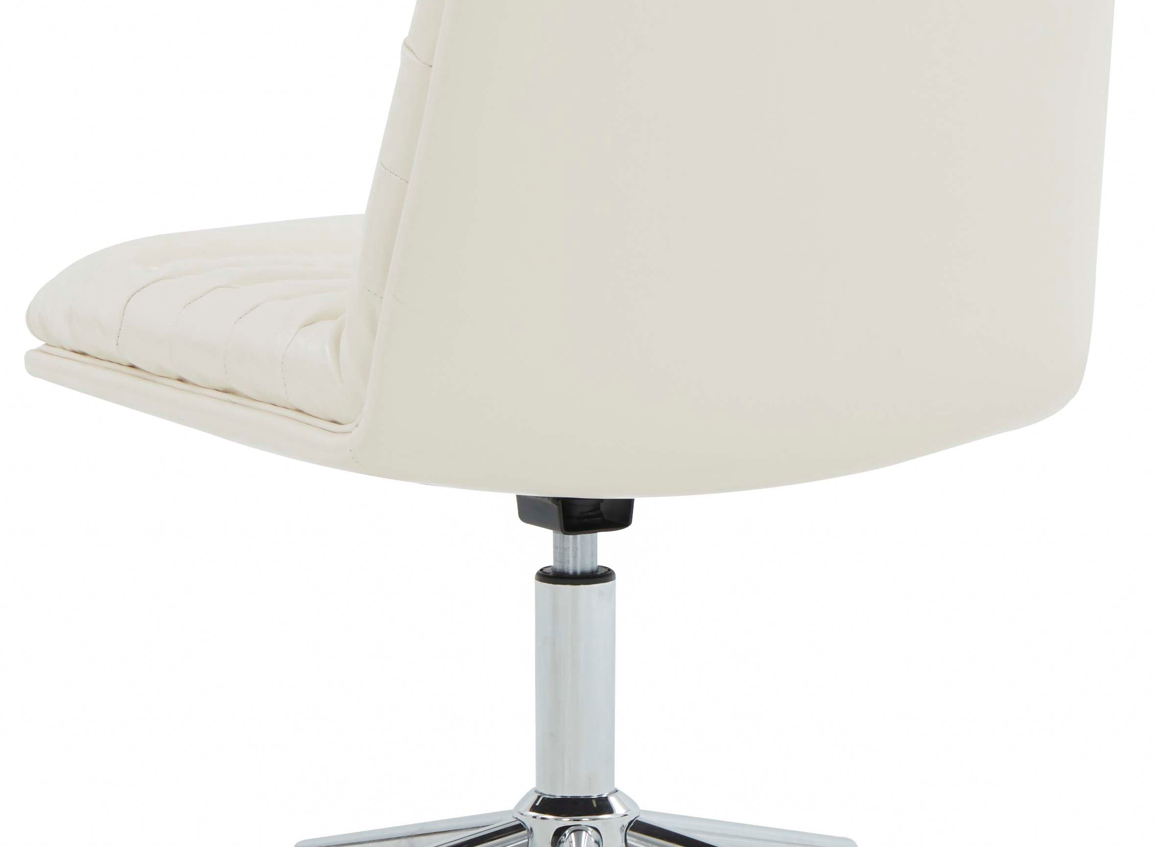 Safavieh Couture Decolin Swivel Desk Chair - White / Silver