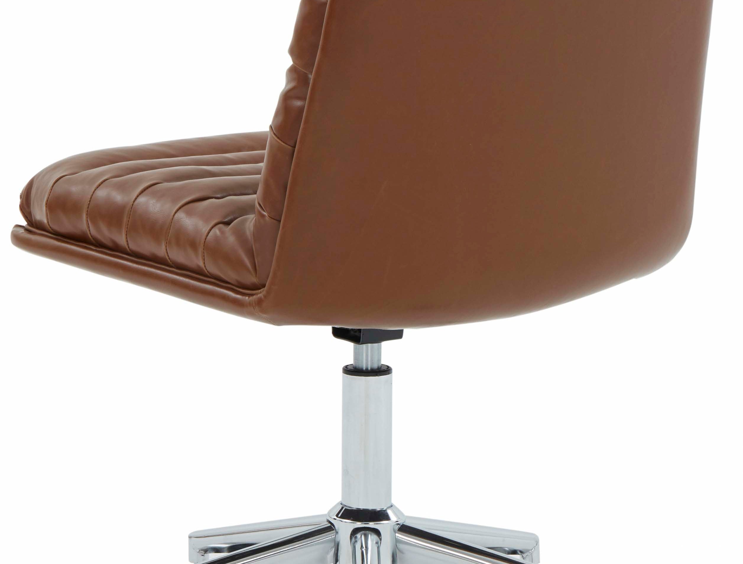 Safavieh Couture Decolin Swivel Desk Chair - Brown / Silver