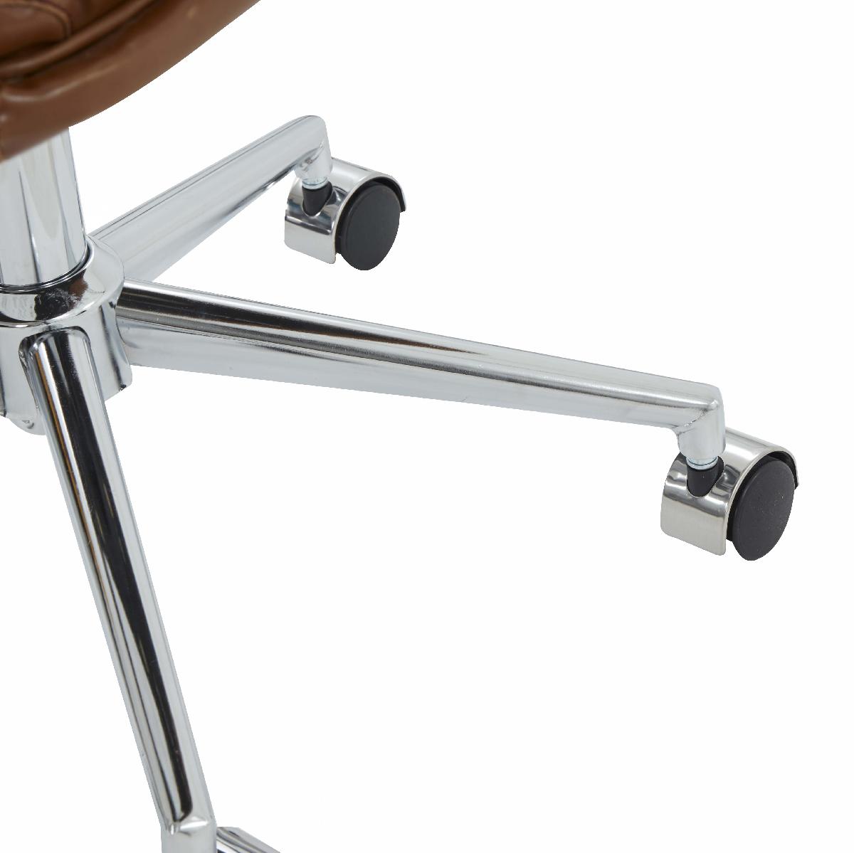 Safavieh Couture Decolin Swivel Desk Chair - Brown / Silver