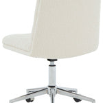 Safavieh Couture Decolin Swivel Desk Chair - Ivory / Silver