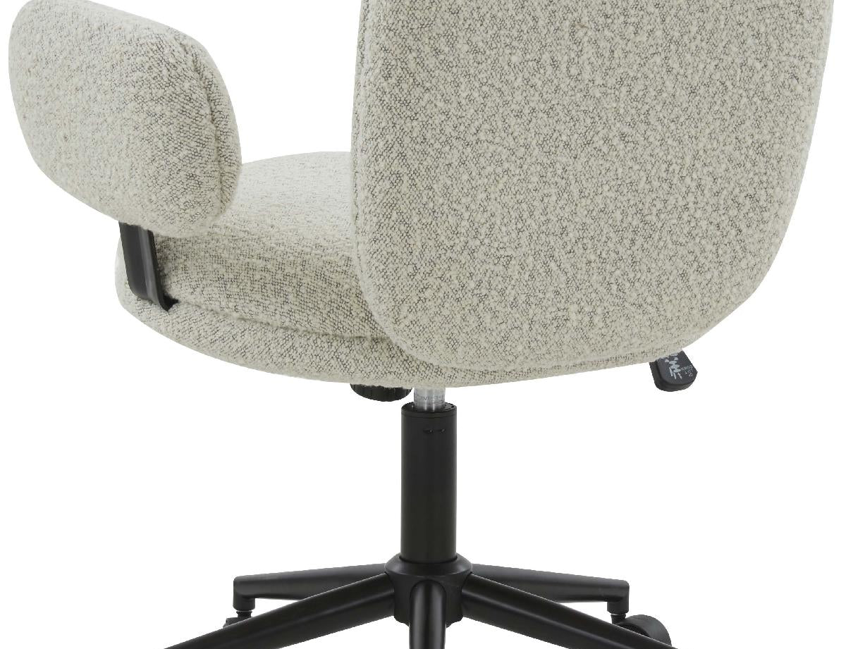 Safavieh Couture Emeril Boucle Adjustable Desk Chair - Light Grey / Black