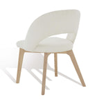 Safavieh Couture Rowland Linen Dining Chair - Ivory / Natural