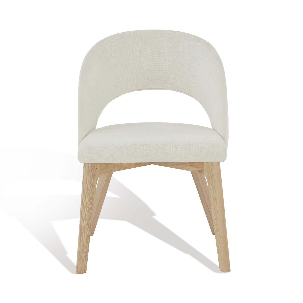 Safavieh Couture Rowland Linen Dining Chair - Ivory / Natural