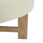 Safavieh Couture Vinny Faux Shearling?? Ottoman - Ivory / Natural