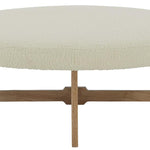 Safavieh Couture Vinny Faux Shearling?? Ottoman - Ivory / Natural