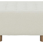 Safavieh Couture Bradfield Square Boucle Ottoman - Ivory / Natural