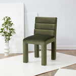 Safavieh Couture Pietro Channel Tufted Dining Chair - Forest Green