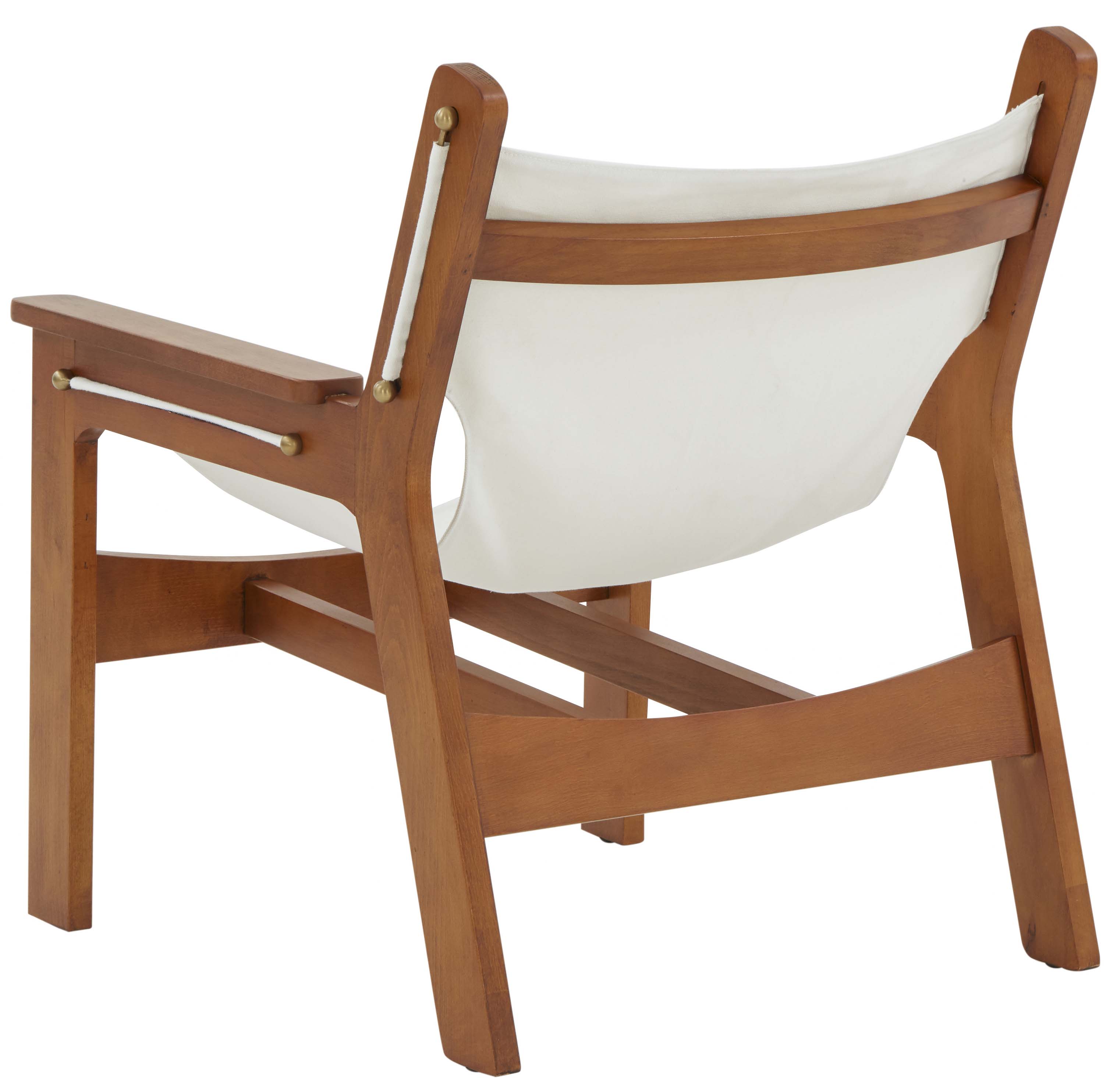 Safavieh Couture Thomson Sling Accent Chair - White / Light Brown