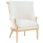 Safavieh Couture Leahbeth Wingback Accent Chair - White / Natural