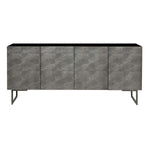 Safavieh Couture Boone Abstract Wave 4 Door Sideboard - Brown / Silver