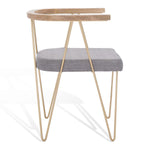 Safavieh Couture Krissy Hairpin Leg Dining Chair (Set of 2) - Gold / Grey