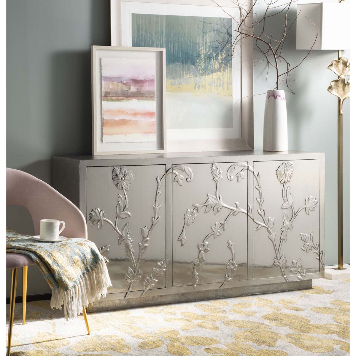 Safavieh Couture Narcisa Floral Sideboard