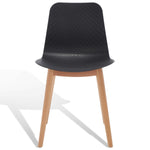 Safavieh Couture Haddie Molded Plastic Dining Chair - Black / Natural