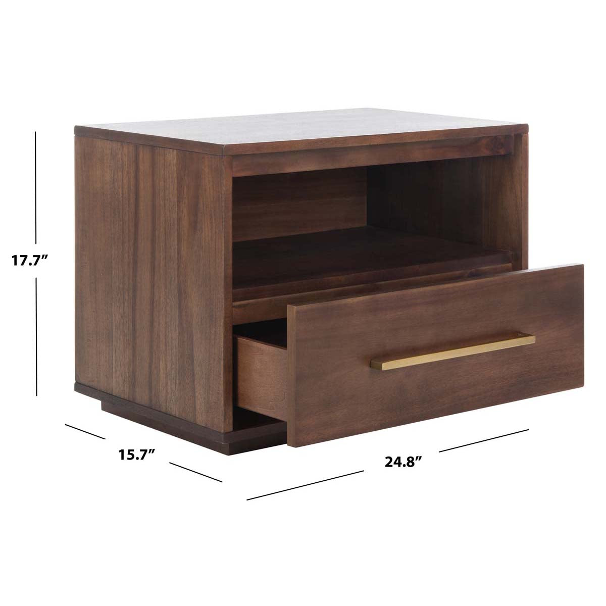Safavieh Couture Mallory 1 Drawer Nightstand - Brown