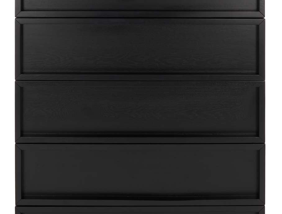 Safavieh Couture Zeus 5 Drawer Tall Dresser - Black