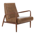 Safavieh Couture Willow Channel Tufted Arm Chair - Gingerbread / Dark Walnut