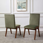 Safavieh Couture Forrest Dining Chair - Olive Green / Walnut