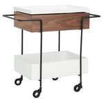 Safavieh Couture Scout Tray Bar Cart - Walnut / White