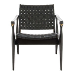 Safavieh Couture Dilan Leather Safari Chair - Black