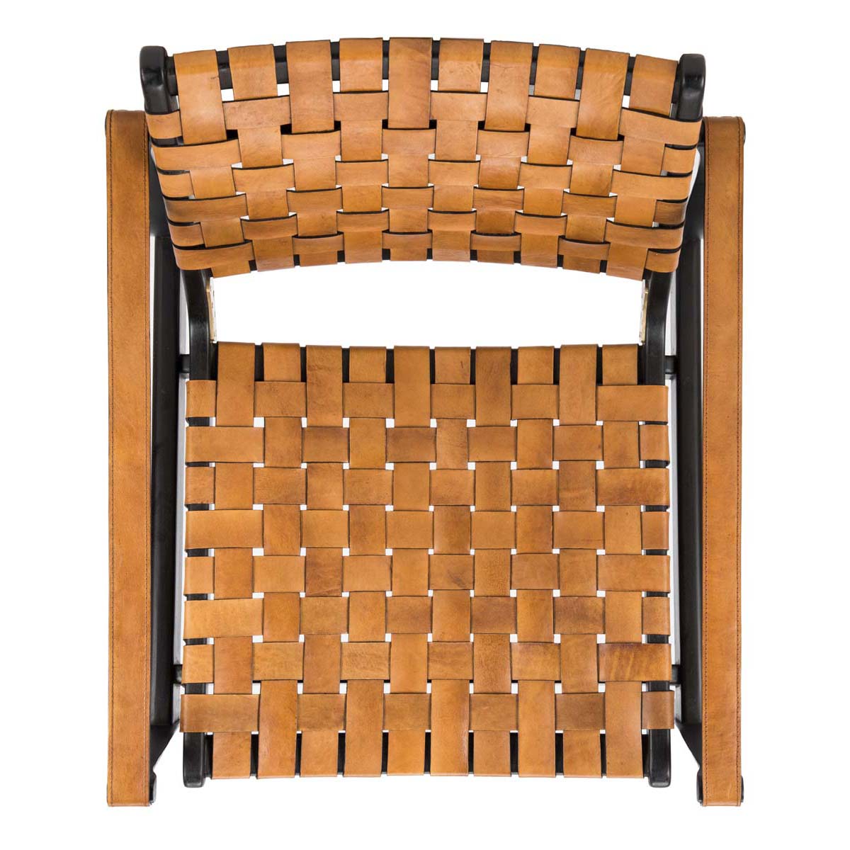 Safavieh Couture Dilan Leather Safari Chair - Brown / Black