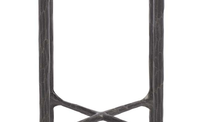 Safavieh Couture Jessa Forged Metal Tall Round End Table - Black