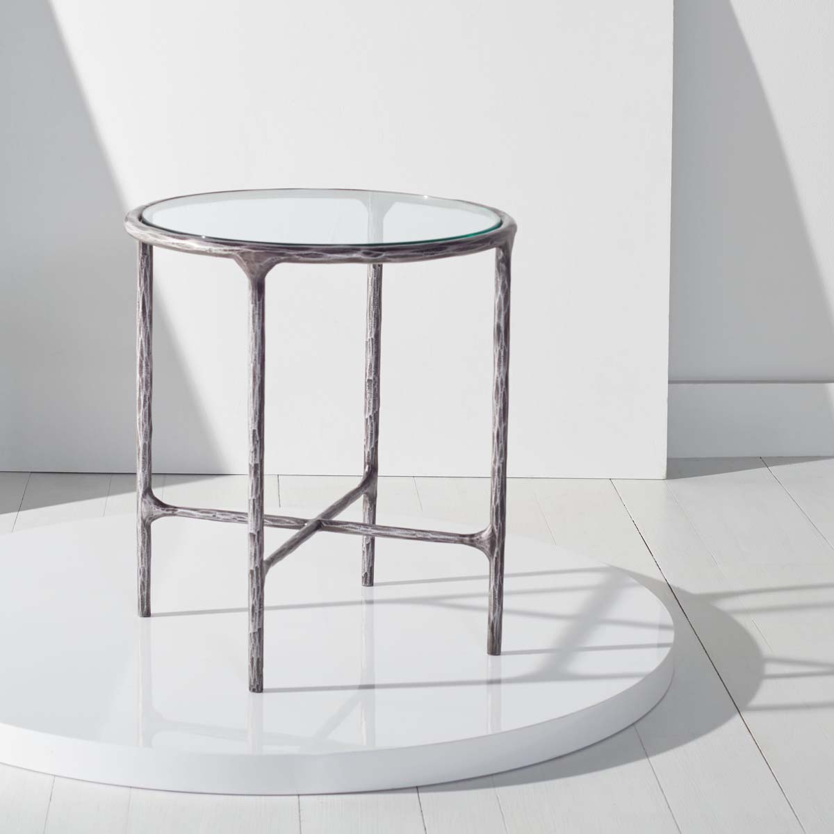 Safavieh Couture Jessa Metal Round End Table - Silver
