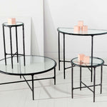 Safavieh Couture Jessa Round Metal Coffee Table - Black