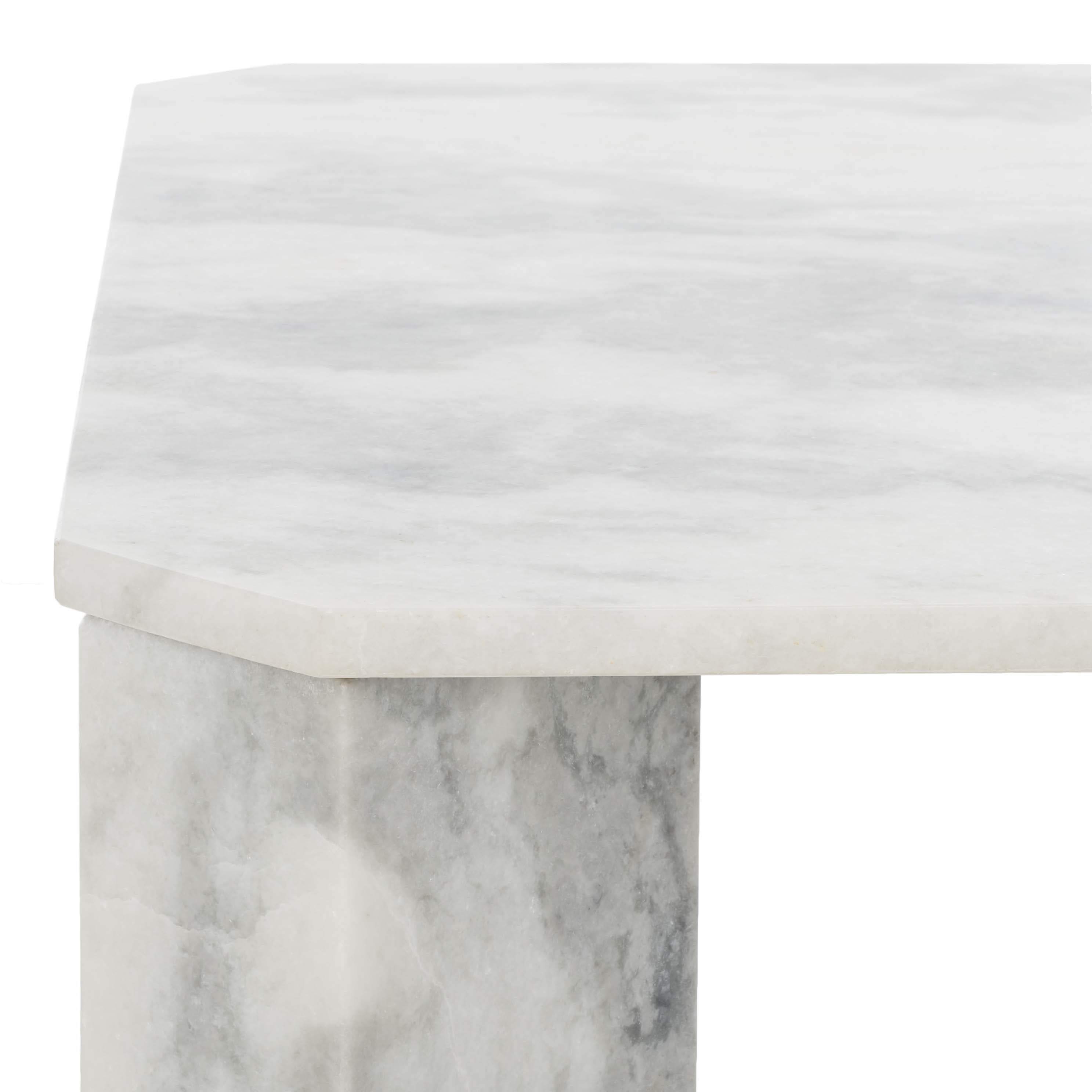 Safavieh Couture Daysi Square Marble Coffee Table, White