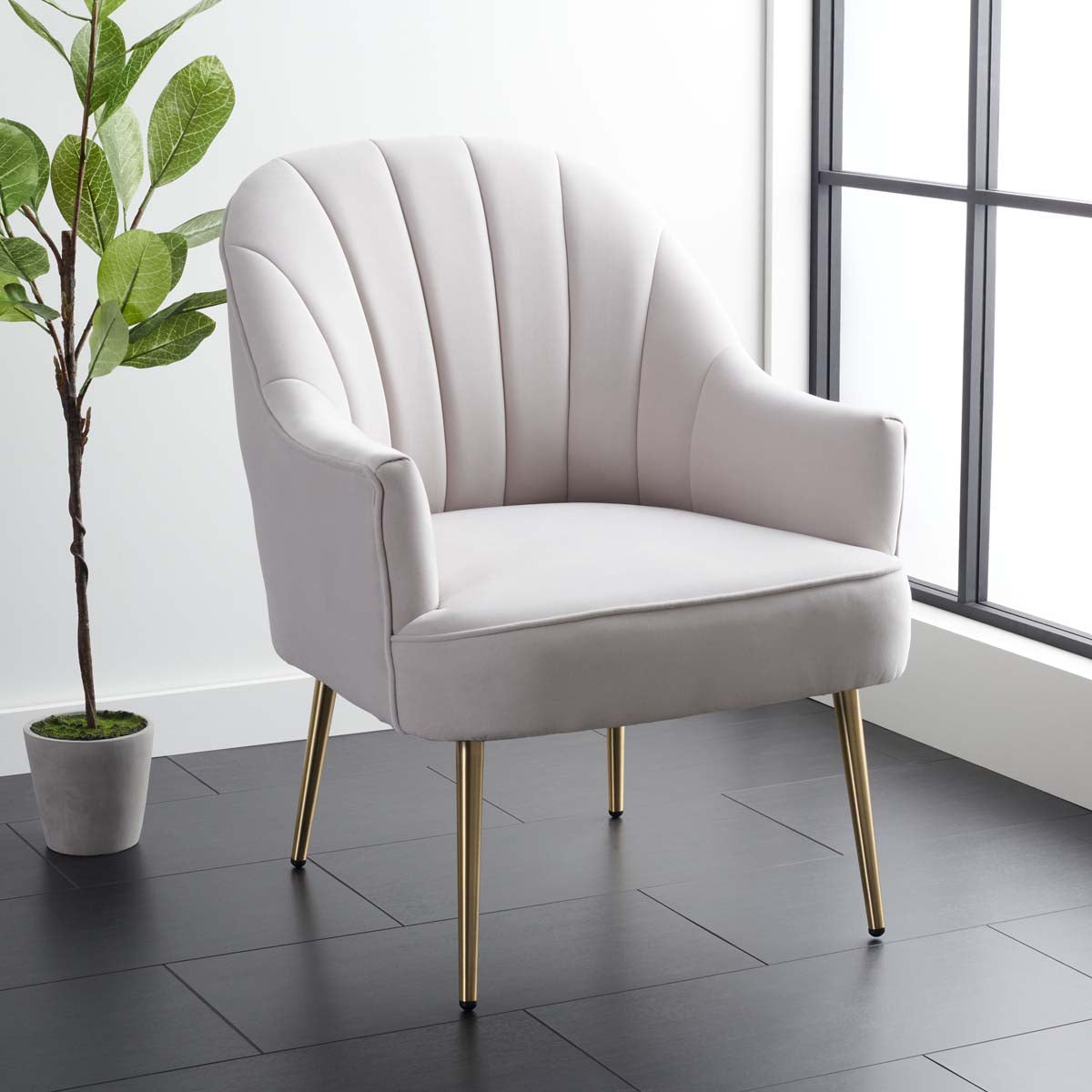 Safavieh Areli Accent Chair , ACH4004 - Light Grey