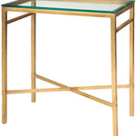Safavieh Couture Viggo Glass Side Table - Gold / Glass