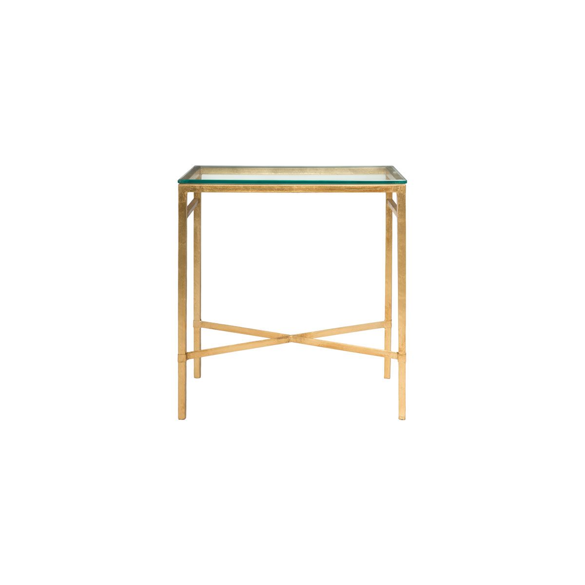Safavieh Couture Viggo Glass Side Table - Gold / Glass