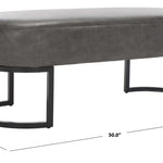 Safavieh Bellezza Oval Bench , BCH6403 - Grey