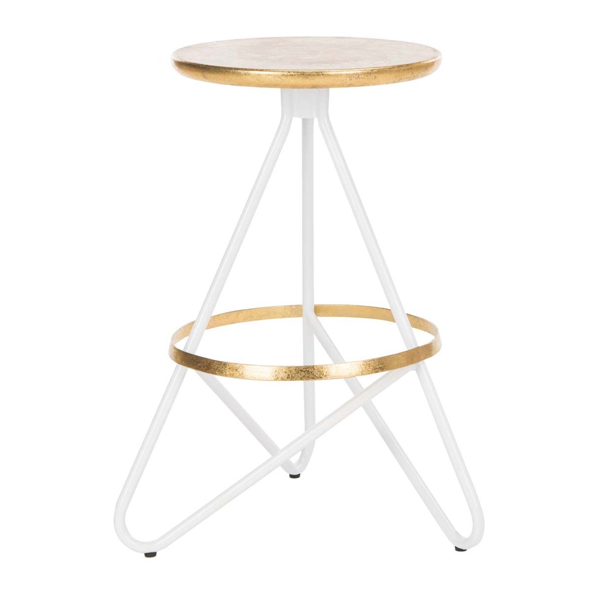 Safavieh Galexia Counter Stool , BST3201 - Gold Top+Ring/White Legs